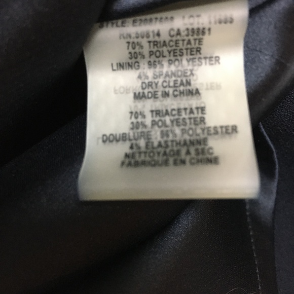 NWT $368 ELIE TAHARI NAVY STEFANA RUFFLE SLEEVE SHIFT DRESS Sz 10 - Picture 6 of 12